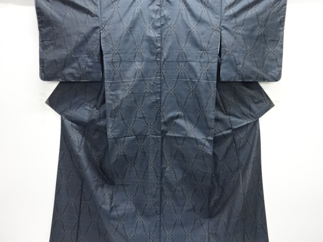 JAPANESE KIMONO / DORO OSHIMA TSUMUGI / UNUSED / WOVEN MESH PATTERN